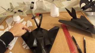 PART 3  of 3Micro F117 Stealth Fighter Cutting assembling and building your concept jet [upl. by Yrojram295]