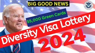 BIG GOOD NEWS  2024 Diversity Visa Lottery Registration Starts  US Immigration [upl. by Ekal190]