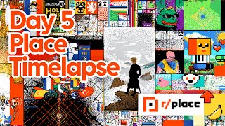 Official rplace canvas timelapse day 5 [upl. by Sivrep134]