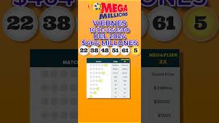 Resultados Mega Millions Viernes 16 de Agosto 2024 Jackpot 464 Millones de dólares [upl. by Bergwall407]