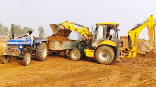 Mahindra Swaraj Sonalika Tractor and JCB 3dx Machine  jcb and Tractor video [upl. by Niram374]