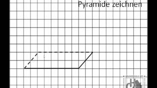 Pyramide in der Perspektive zeichnen [upl. by Yekcir]