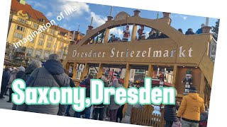 Germany 🇩🇪 saxony Dresden beautiful city of sachsen Christmas season in main city centre germany [upl. by Akirdnahs846]