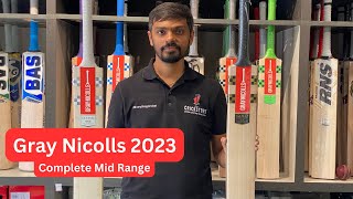 Gray Nicolls Entire Mid Range of Cricket Bats 2023  From 11549 to 37999 [upl. by Gregoor]