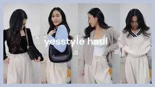 trying clothes from yesstyle  simple comfy amp cute [upl. by Anuahsal]