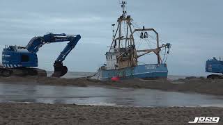 Timelapse reddingspoging Garnalenkotter Zandvoort [upl. by Dimo]