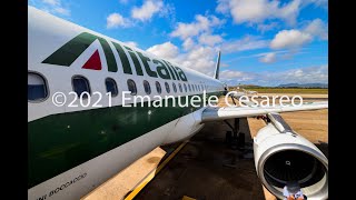 TRIP REPORT MY LAST FLIGHT WITH ALITALIA A320216  Alghero Fertilia  Rome Fiumicino [upl. by Chavaree512]