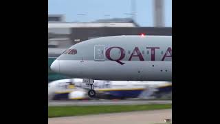 Qatar Airway Boeing 7879 flights from Doha to Manchester [upl. by Tamis]