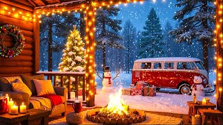 Relaxing Christmas Music Snow Falling ❄️ Cozy Christmas Ambience Music 🎅Christmas Fireplace Ambience [upl. by Latoya215]