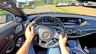 Mercedes S Class W222 S65 AMG 60 V12 BiTurbo  POV amp SOUND [upl. by Ogaitnas]