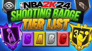 NBA 2K24 Best Shooting Badges Tier List RANKING Every Badge [upl. by Lleznol]