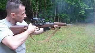 G43 k43 rifle with ddx zf4 scope  shooting with full speed semiauto Atlanta range ww2 [upl. by Nairim]