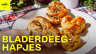 Bladerdeeghapje met brie spekjes en abrikoos  Sofie Dumont [upl. by Airolg]