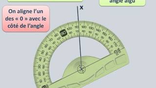 Utiliser un rapporteur pour tracer un angle de mesure donnée [upl. by Alene845]