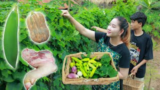 Pregnancy Mom Collect Nutritious Vegetable for healthy soup recipe  Roasted Rice Vegetable Soup [upl. by Vasileior553]