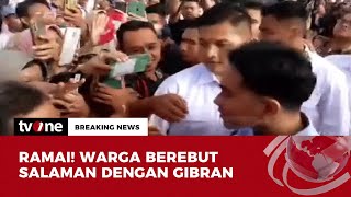 Gemuruh Antusias Warga Sambut Kedatangan Gibran di AKMIL Magelang  Breaking News tvOne [upl. by Meg682]