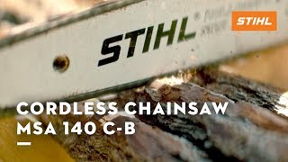 The cordless chainsaw MSA 140 CB of the STIHL AK System 2019 TV commercial [upl. by Carpenter313]