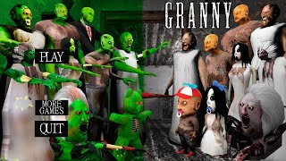 All Bosses vs Zombie Bosses Granny Animation Full Gameplay [upl. by Llesram]