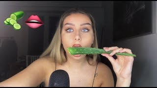 SLIMY ALOE VERA EATING ASMR MUKBANG [upl. by Nalim878]