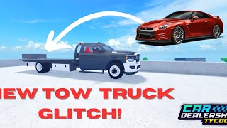 NEW TOW TRUCK GLITCH cardealershiptycoon performance towtruck [upl. by Oiralednac]