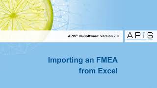 Importing an FMEA from Excel [upl. by Ornie986]