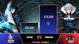 SASUKE VS TOBIRAMA POWER LEVELS [upl. by Brentt]