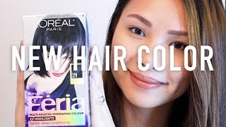 LOREAL FERIA STARRY NIGHT 21 bright black demo review [upl. by Ocir]