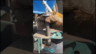 Agricultural machinery tow bar lock pin installation process [upl. by Yrailih]