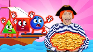 Over The Deep Blue Sea  Treasure Song  Pirates Song  Kids Songs and Nursery Rhymes  Dominoki [upl. by Raquel]