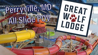 Great Wolf Lodge Perryville Maryland Water Slide POVs [upl. by Ehcram951]