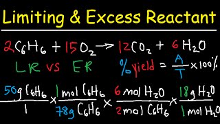 Stoichiometry  Limiting amp Excess Reactant Theoretical amp Percent Yield  Chemistry [upl. by Cormac]