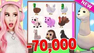 I SPENT 70000 ROBUX TO GET ALL THE NEW FARM PETS IN ADOPT ME Brand New Farm Egg Update Adopt Me [upl. by Lesiram49]