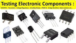 Electronic Components Testing Using Multimeter Part 2  MOSFET Transistor  Voltage Regulator [upl. by Htomit]