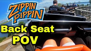 Zippin Pippin POV Back Seat Bay Beach Amusement Park Roller Coaster  4K [upl. by Leticia]