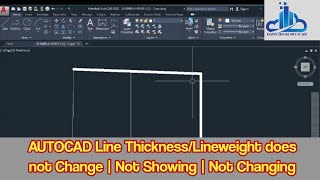 Autocad Line Thikness Lineweight Does Not Change  Not Showing  Not Changing [upl. by Adirf]