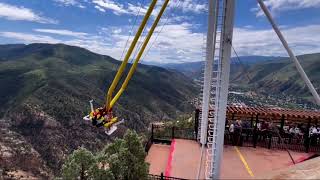 Giant Canyon Swing at Glenwood Caverns Adventure Park CO [upl. by Norraj]