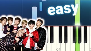 BTS  Make It Right ft Lauv  Ed Sheeran 방탄소년단 100 EASY PIANO TUTORIAL [upl. by Quincey]