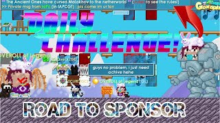 Winning Daily Challenge Crystal Crusher Road To Sponsor  Tutorial  Growtopia [upl. by Newmark]