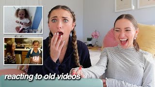 Twins REACT to funny childhood videos  Brooklyn amp Bailey [upl. by Valaree]