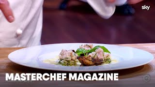 Due Giudici Una Spesa con Bruno Barbieri e Giorgio Locatelli tartare di trota  MasterChef Magazine [upl. by Llecram]