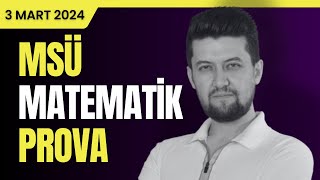 MSÜ 2024 Matematik Provası  Sınavda Gelebilir 📢 smlhoca [upl. by Enasus]