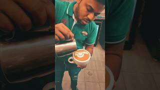 Latte art tutorial Rabbit 🐇 😍 coffee latteart youtubeshorts shorts art [upl. by Sabian466]