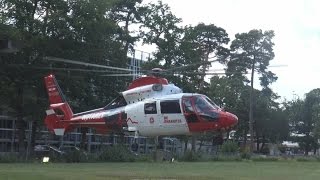 ITH Christoph Mittelhessen Maschine Nürburgring JUH Luftrettung startet an Uniklinik Bonn [upl. by Eanil]