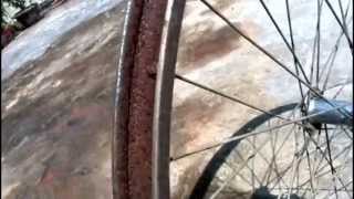 Bike RIM rust removal electrolysis rust removal process Do it yourself [upl. by Notnerb]