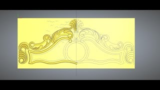 Headboard Design Part 1  Artcam 3D Design 026  By GS Zone [upl. by Raynata]