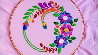 Latest Cushion Cover Design Embroidery Tutorial 96হাতের সেলাই করা সুন্দর একটি কুশন কভার ডিজাইন [upl. by Anyak]