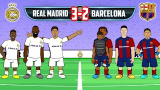 REAL MADRID 3  2 FC BARCELONA🔥 Goals Highlights Goalline 2024 El Clasico Vinicius Bellingham [upl. by Oeram]