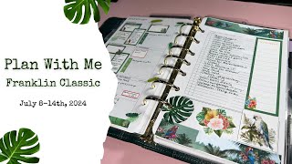 Plan With Me  Franklin Classic  July 8  14 2024  Rainforest Green Anna Binder [upl. by Pol]