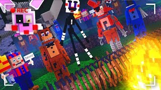 APOCALYPSE OF FNAF 2 MINECRAFT  CHALLENGE OF THE BASE VS APOCALYPSE IN MINECRAFT [upl. by Eldon]