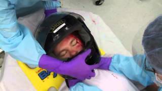 Helmet Removal How to ATLS [upl. by Annaerda]